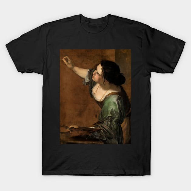 Self-Portrait as The Allegory of Painting  by Artemisia Gentileschi T-Shirt by Amanda1775